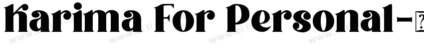 Karima For Personal字体转换